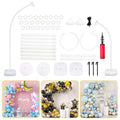 White Balloon Arch Kit 8.2FT & 6FT with Stand - Upgraded Half Arch Frame for Weddings & Parties