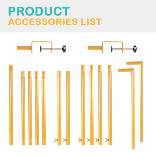 Artificial Plant Table Arch Stand with Clamps - Adjustable Height & Length, Gold