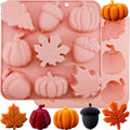 Pumpkin Mold - 9 Cavity Fall Silicone Mold for Halloween Thanksgiving Candy & Cake Decoration