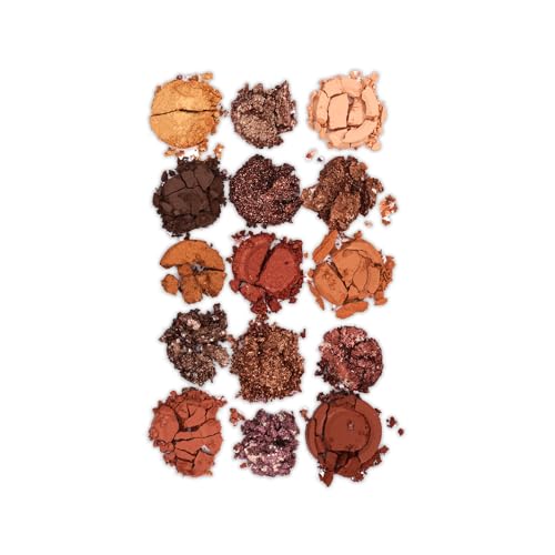 Kiss New York Make Me Nude Eyeshadow Palette - 15 Highly Pigmented Natural Shades, Long Lasting & Blendable