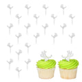 Halloween Skeleton Hands Cupcake Toppers - Food Safe Plastic Decor, 24 Pack