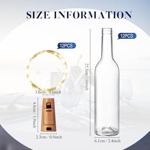 12 Sets Wine Bottle Cork Lights 30 LEDs Warm White 375ml Decoration