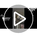 Halloween Decorations Outdoor Indoor Warm Light-Up Hanging Ghosts with Legs & Witch Hat - 4 Pack
