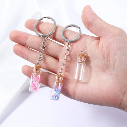 15 Pcs Mini Glass Bottles with Cork - 2ml Tiny Jars for DIY Crafts & Decorations