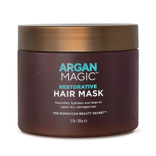 Argan Magic Restorative Hair Mask - Protein-Rich Conditioning Treatment for Hydrated, Restored Hair | Paraben-Free, 12 oz