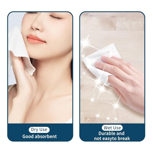 Disposable Face Towels 50pcs Travel-Size Soft Lint-Free Cleansing Wipes