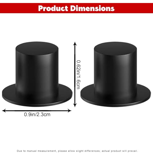 Mini Black Top Hats for Crafts Party Decorations 60-Pack