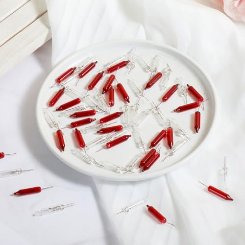 Incandescent Mini Christmas Light Bulbs - Warm Red Replacement for 50/100/150/200 Count String Lights