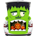 Halloween Car Decorations Kit Green Zombie Trunk or Treat Backdrop for SUV & Garage
