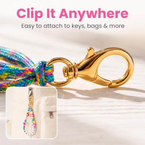Bead Keychain Making Kit with 421+ Pieces - DIY Bag Charm & Jewelry Set