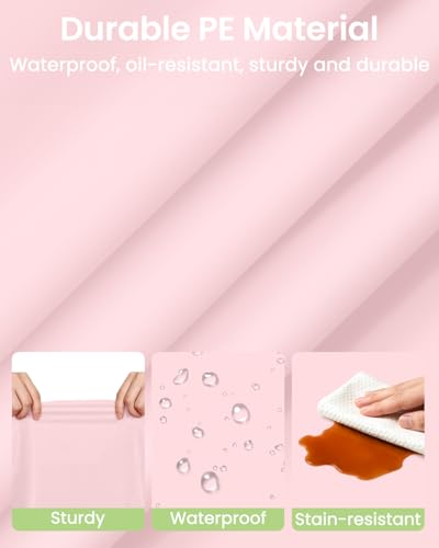 Disposable Pink Plastic Tablecloth 54x108 Inches - Pack of 4 for Events