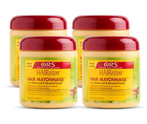 ORS HAIRestore Hair Mayonnaise with Nettle Leaf and Horsetail Extract 16 Ounce (Pack of 4)