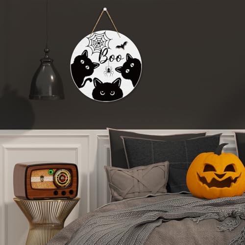 Halloween Door Sign Reversible Thanksgiving & Halloween Wall Decor - Boo 3
