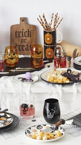 Halloween Porcelain Mug Set for 4 - 10oz Trick or Treat Motif - Vintro Collection