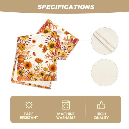 Artoid Mode 13x36 Inch Fall Table Runner - Orange Polyester Home Decor