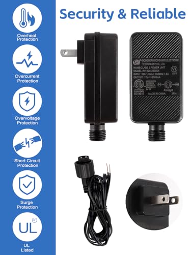 12V 2.5A Replacement Inflatable Adapter with 9.8ft Extension Cable - For Yard Decor