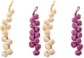 Artificial Garlic Skewers - 43x9.5x5.5cm Faux Garlic String for Farmhouse Decor & Photography Props - Pack of 2