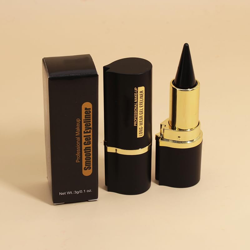 Black Eyeliner Pencil - Waterproof, Smudge-Proof, Long-Lasting Goth Makeup - 1 Count