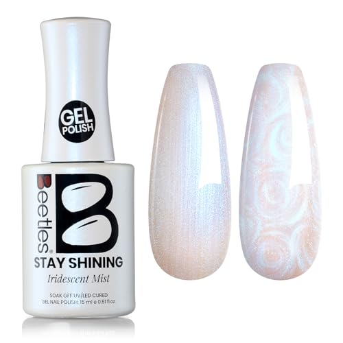 Beetles Pearl Gel Nail Polish - Iridescent Mist Blue, 15ml, Stay Shining