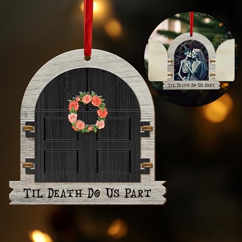 Gothic Skeleton Couple Door Ornament - Til Death Do Us Part Variation 01