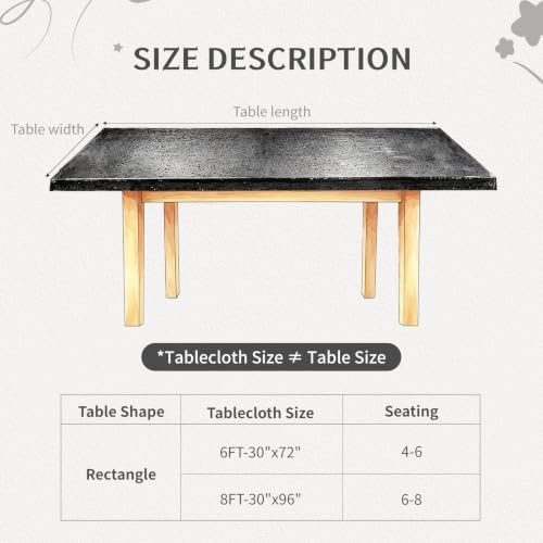 Black Sequin Fitted Elastic Tablecloth 30x96 Inch for Rectangle Tables - 1 Pack