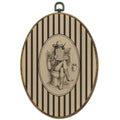 Western Cowgirl Oval Wall Art Decor - 11x8.5 Inch Framed Wall Hanging