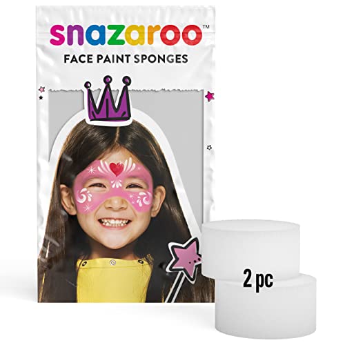 Face and Body Paint Sponges Set of 2 - High Density Makeup Blending Tools - Snazaroo