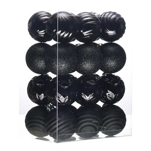 24-Pack Christmas Tree Ornaments Set - 2.36 Inch Holiday Decoration Balls