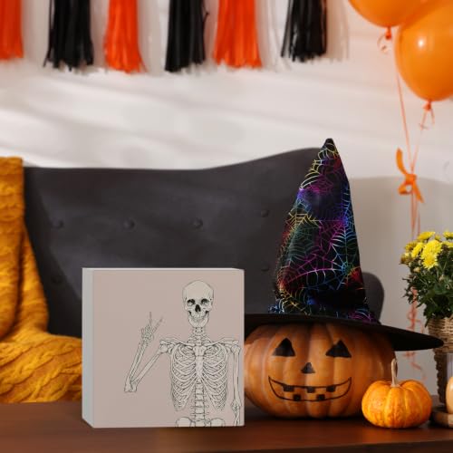 Halloween Gothic Skeleton Wooden Sign Decor - Variation of Gothic Skeleton