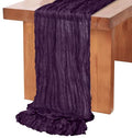 Gauze Table Runner Purple 35x120 Inch Halloween Rustic Cheesecloth Decor