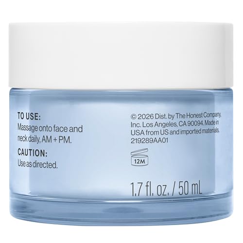 Honest Beauty Hydrorich Cream with Hyaluronic Acid + Mushroom Complex, Clinically Tested for Dry Skin, Dermatologist Tested, Hypoallergenic, Vegan, EWG Verified