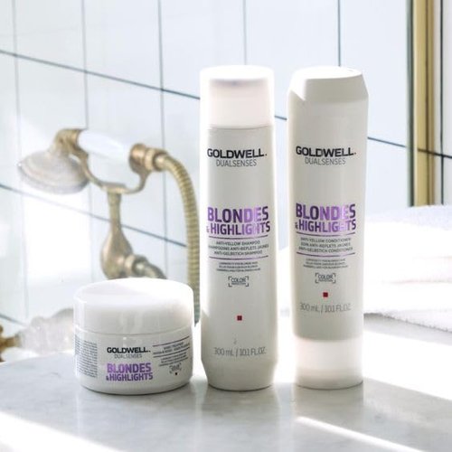 Goldwell Dualsenses Blondes & Highlights Anti-Yellow Treatment - 6.8oz (200mL) for Radiant Hair