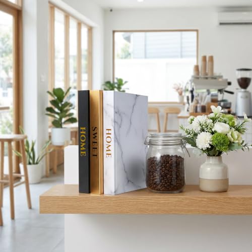 Decorative Faux Books Set with Blank Pages for Home Decor, Coffee Table Accent