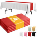 Disposable Red Plastic Table Runner 14x108 Inches - 4 Pack for Party Decor