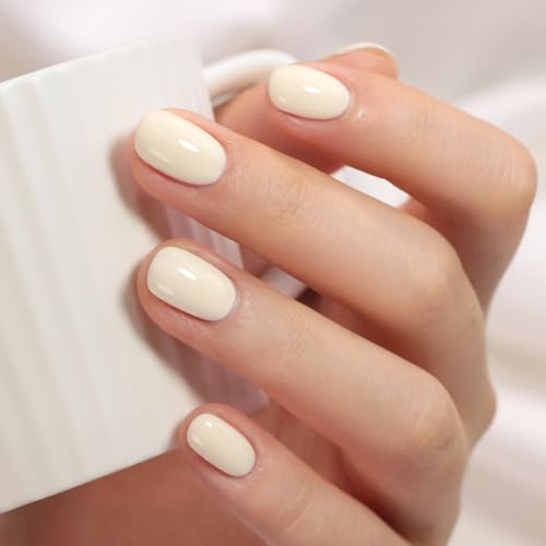 Double Rhythm Gel Polish 15ML - Sheer Beige White, Same Color, Soak Off Art Manicure