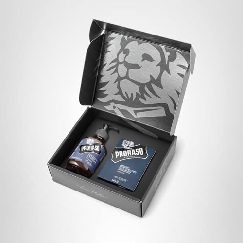 Proraso Azur Lime Beard Care Duo Kit - Beard Wash and Balm with Fresh, Citrus Scent for New or Short Beards - Premium Italian Gift Set for Men