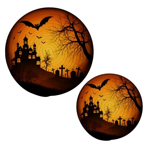 ALAZA Halloween Cotton Trivets for Hot Dishes - Color06, 2 Pack