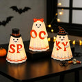 Wondise Spooky Ghost Halloween Flameless Candles with 6-Hour Timer - 2-Ghost Variation