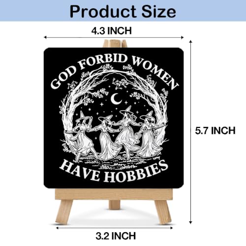 Gothic Witch Decor Wooden Sign WS70 Halloween Witchy Home Office Tabletop Gift