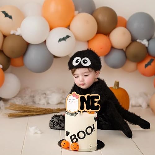 Ghost Cake Topper for Halloween & First Birthday - Spooky One Variation