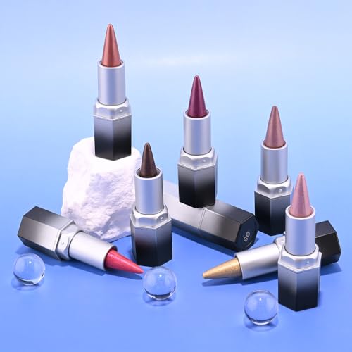 Metallic Lipstick & Lip Liner Set - Black Silver | Hydrating 3D Shine