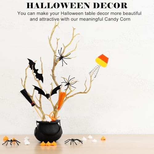 Mini Candy Corn Halloween Tree Topper - Yellow, 4 Inch Fall & Thanksgiving Decor