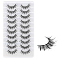 Losha Spiky False Eyelashes Wet Look Manga Lashes - 10P Wet01