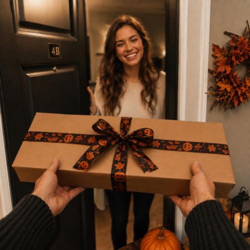 Brown Halloween Door Mat Set - Bat Welcome Doormat & Checkered Entry Rug