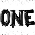 Black 16 Inch First Birthday Balloon for First Birthday Party Decorations - Variation: Black