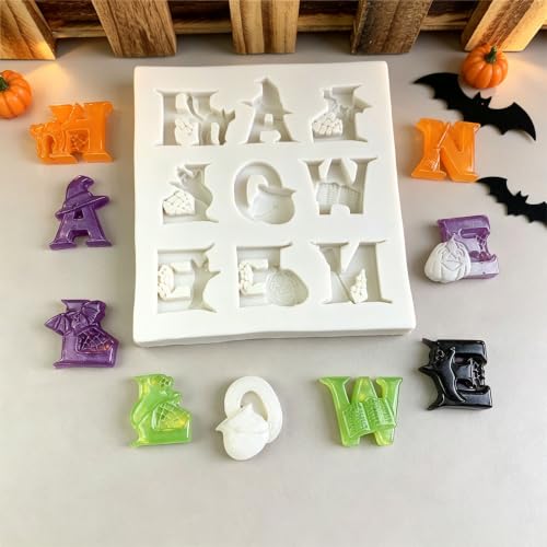 Halloween Silicone Candy and Cake Mold Set - Spooky Shapes for Baking & Decorating