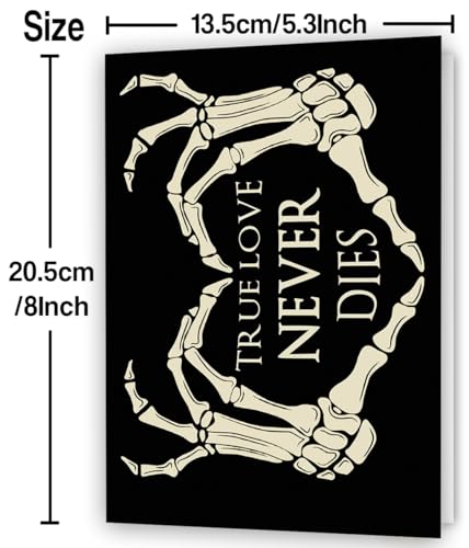 Halloween Skeleton Hands Heart Shape Greeting Card - Variation HS-273