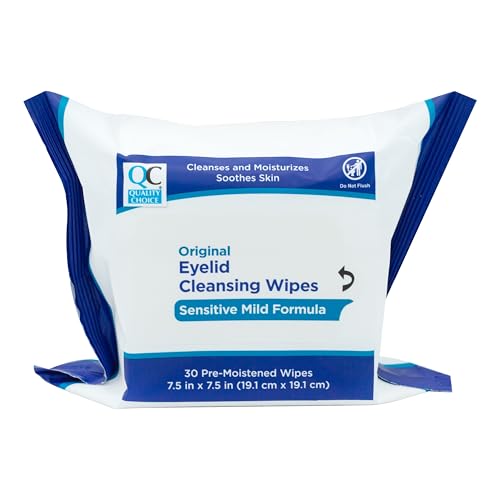 Gentle Eyelid Cleansing Wipes 30 Pack for Sensitive Eyes & Skin
