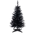 4FT Black Artificial Christmas Tree - Small Tabletop Holiday Decor - Senjie Variation