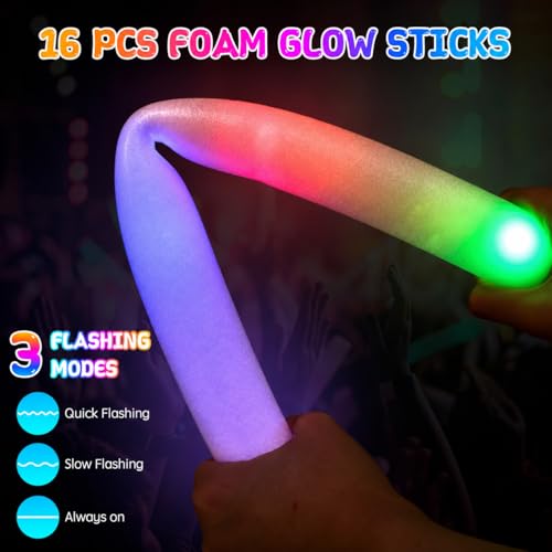 Glow in the Dark Party Supplies Set - 278 Pieces Neon Glow Stick Pack with LED Glasses & Finger Lights - Perfect for Weddings, Camping, and Celebrations